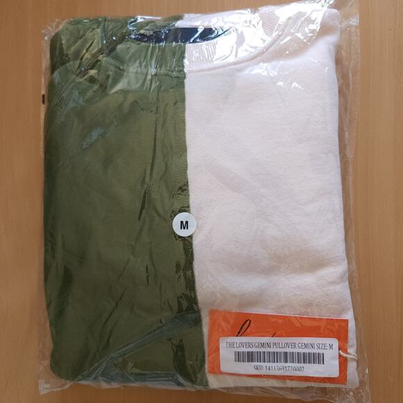 LA DETRESSE The Lovers Gemini pullover colorblock crewneck sweatshirt Size M NEW - Picture 3 of 7